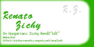 renato zichy business card